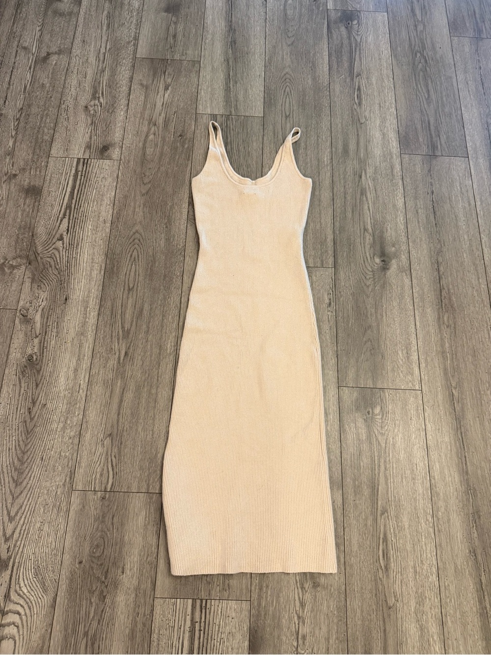 Abercrombie Fitch Beige Ribbed Knit Bodycon Women’s Small Dress